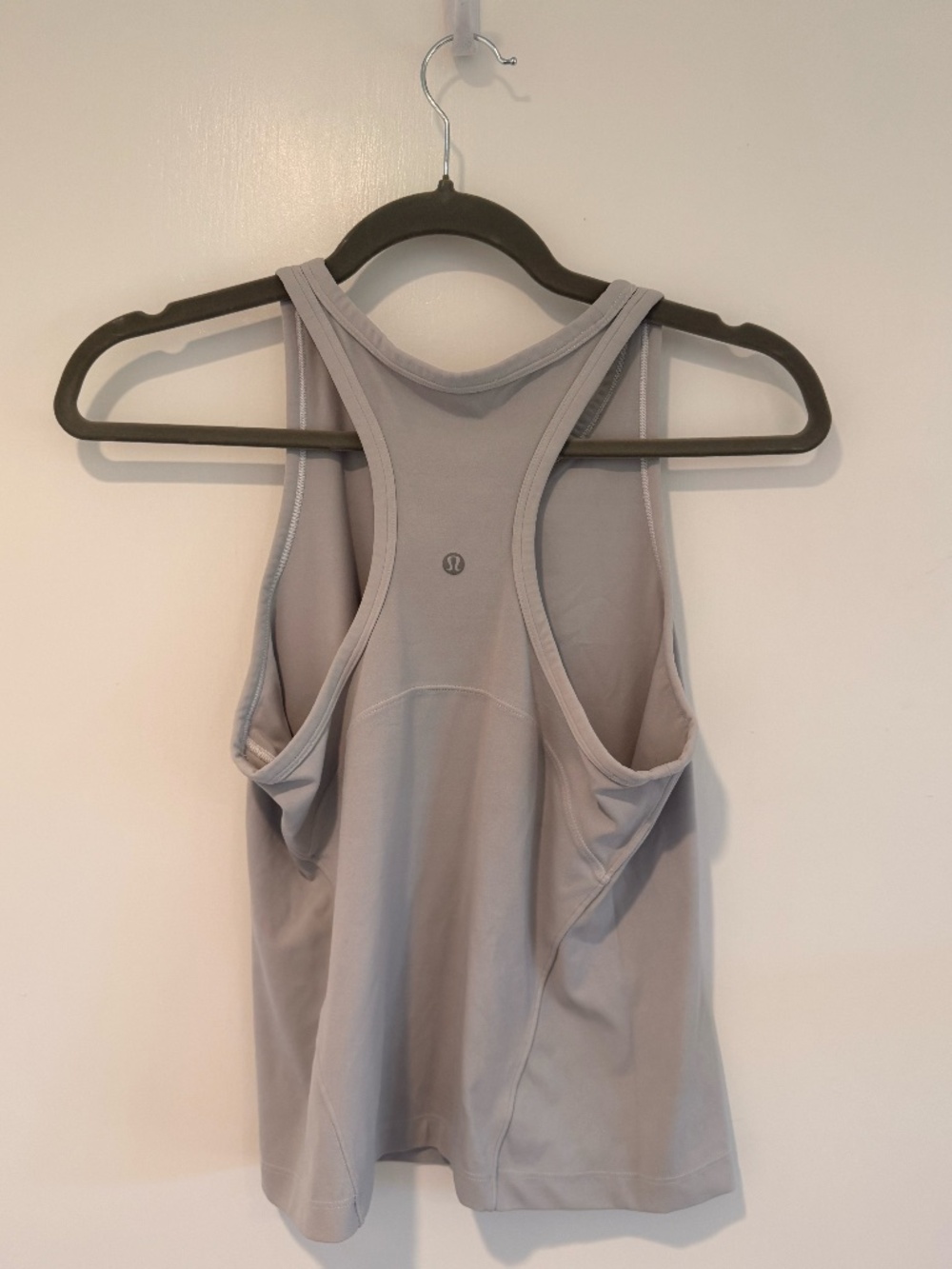 Lululemon Racerback Athletic Tank Light Grey M GUC